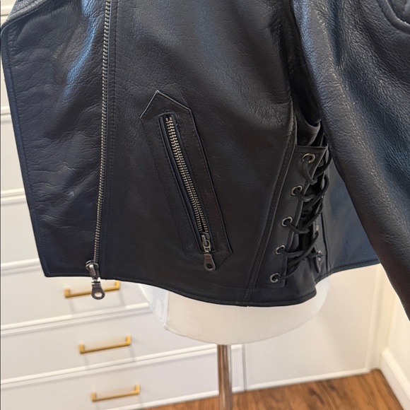 Chrome Gear Women's Black Leather Jacket - Picture 4 of 15